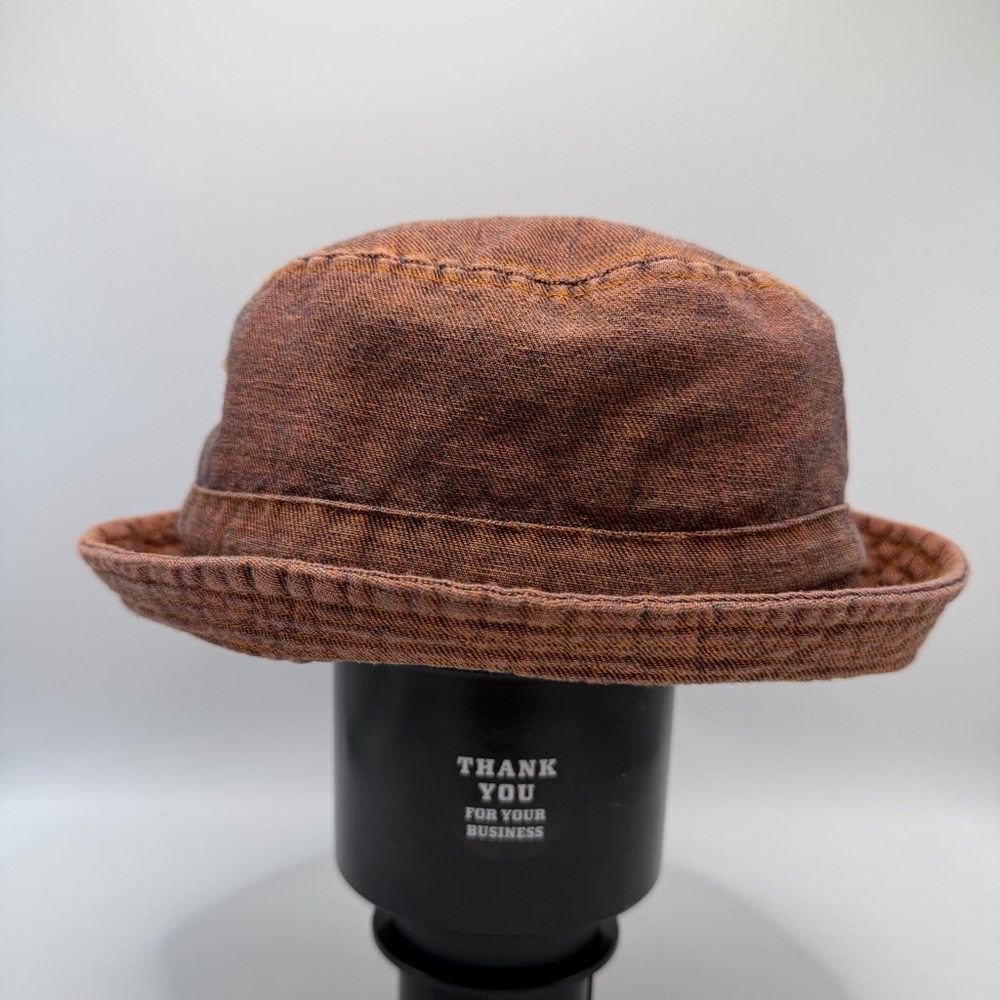 BDG Urban Outfitters Orange Bucket Hat Denim Lined Unisex One Size